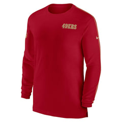 San Francisco 49ers Sideline Coach UV Performance Long Sleeve T-Shirt Scarlet