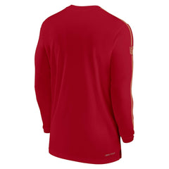 San Francisco 49ers Sideline Coach UV Performance Long Sleeve T-Shirt Scarlet