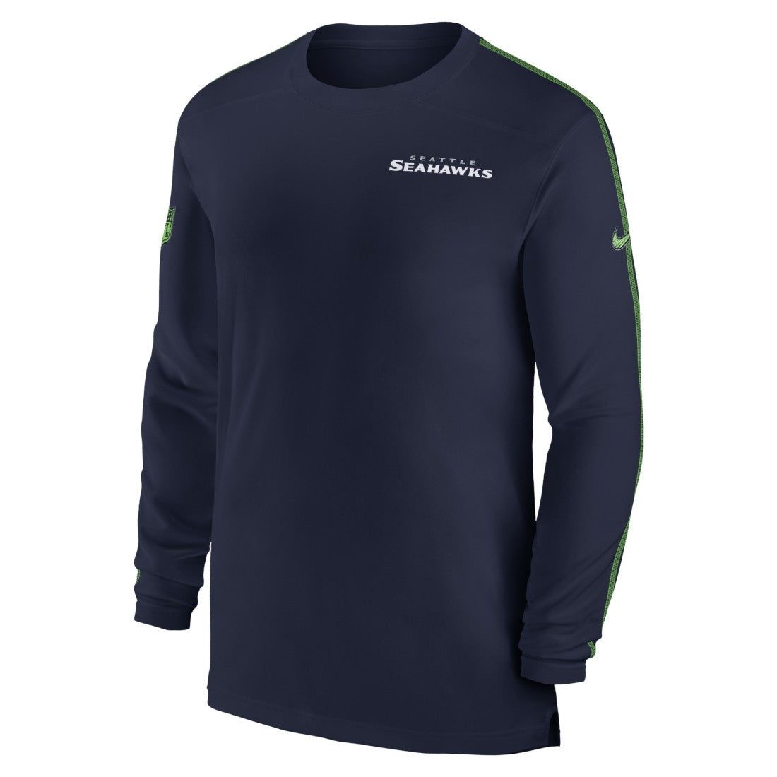 Seattle Seahawks Sideline Coach UV Performance Long Sleeve T-Shirt College Navy