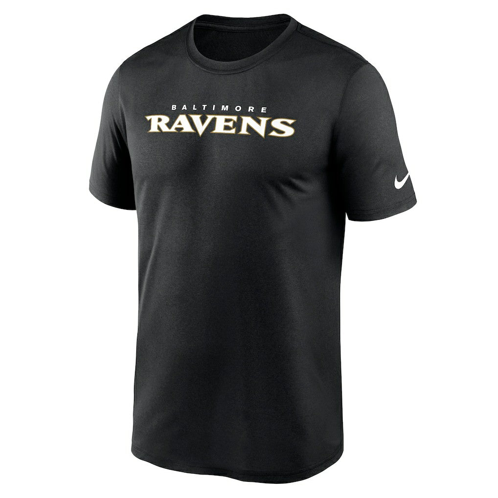 Baltimore Ravens Primetime Legend Wordmark Performance T-Shirt Black