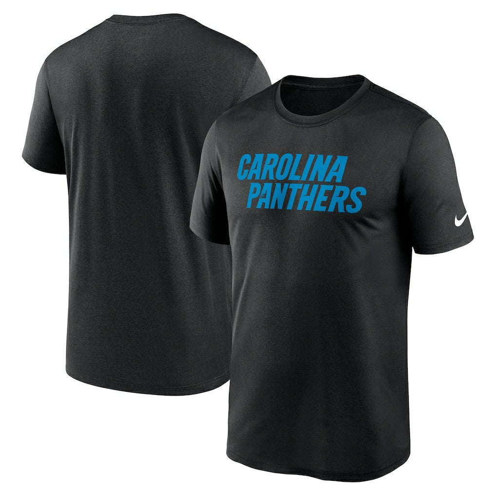 Carolina Panthers Primetime Legend Wordmark Performance T-Shirt Black