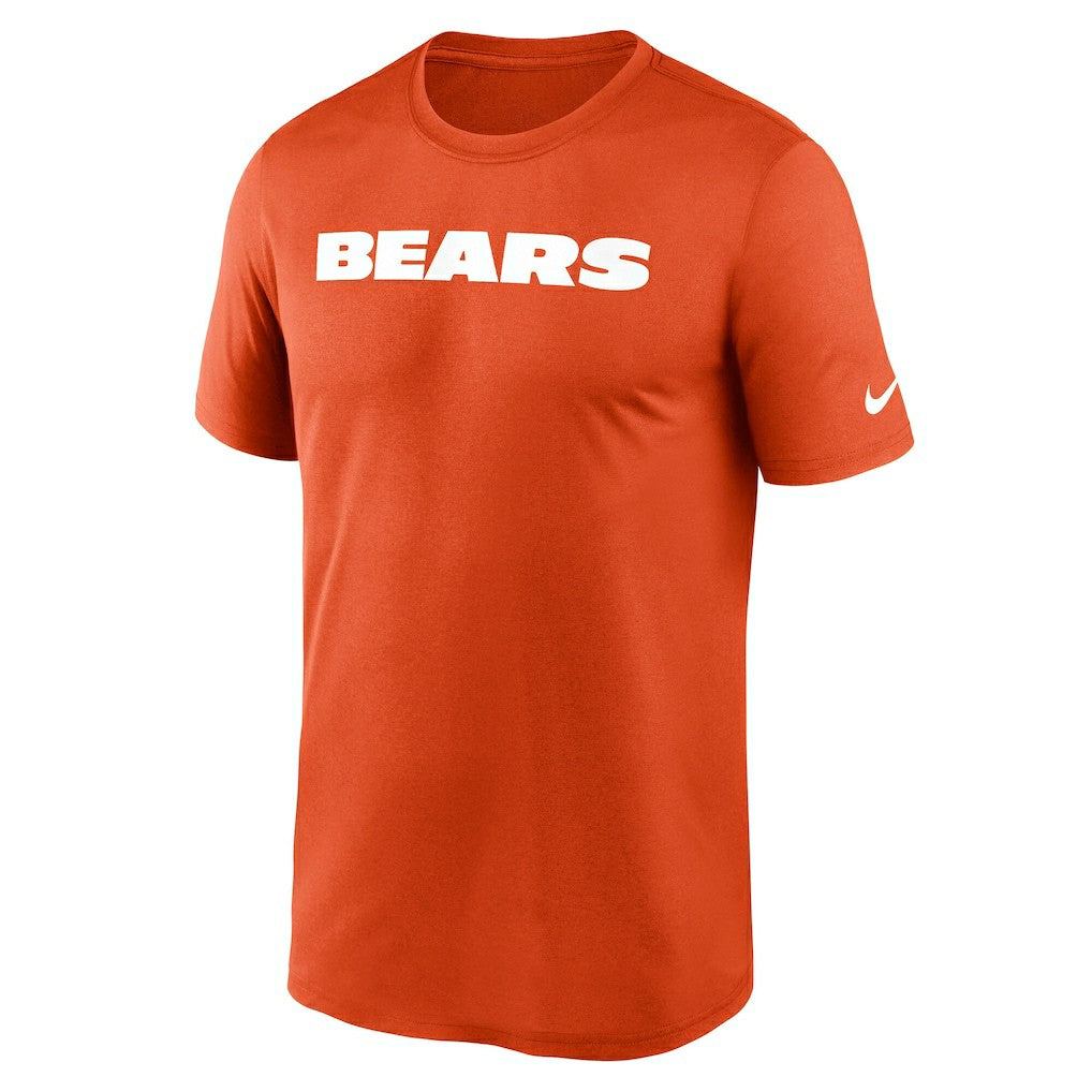 Chicago Bears Primetime Legend Wordmark Performance T-Shirt Orange