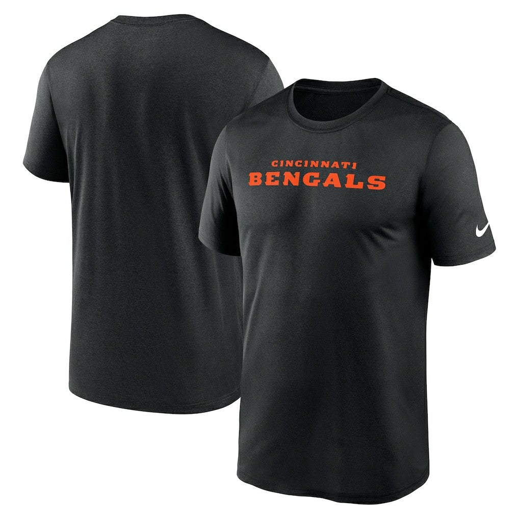 Cincinnati Bengals Primetime Legend Wordmark Performance T-Shirt Black