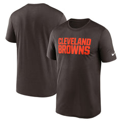 Cleveland Browns Primetime Legend Wordmark Performance T-Shirt Brown