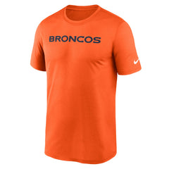 Denver Broncos Primetime Legend Wordmark Performance T-Shirt Orange