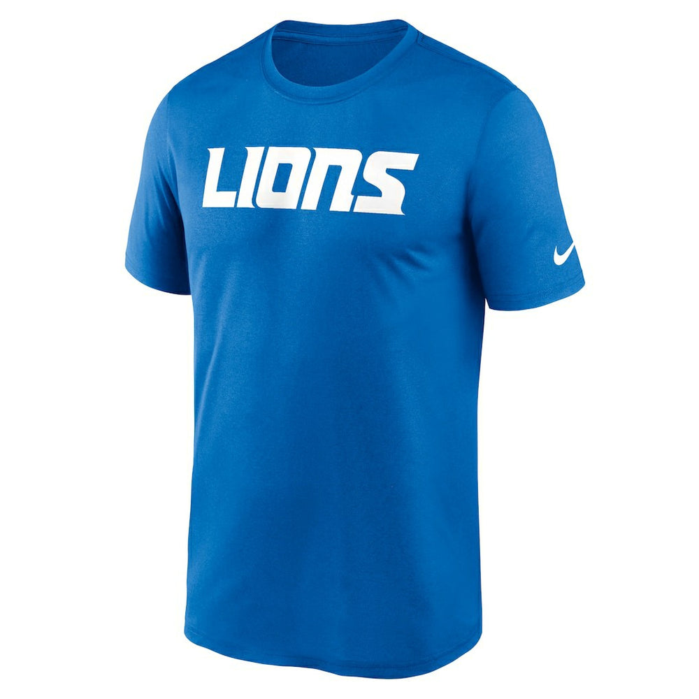 Detroit Lions Primetime Legend Wordmark Performance T-Shirt Blue