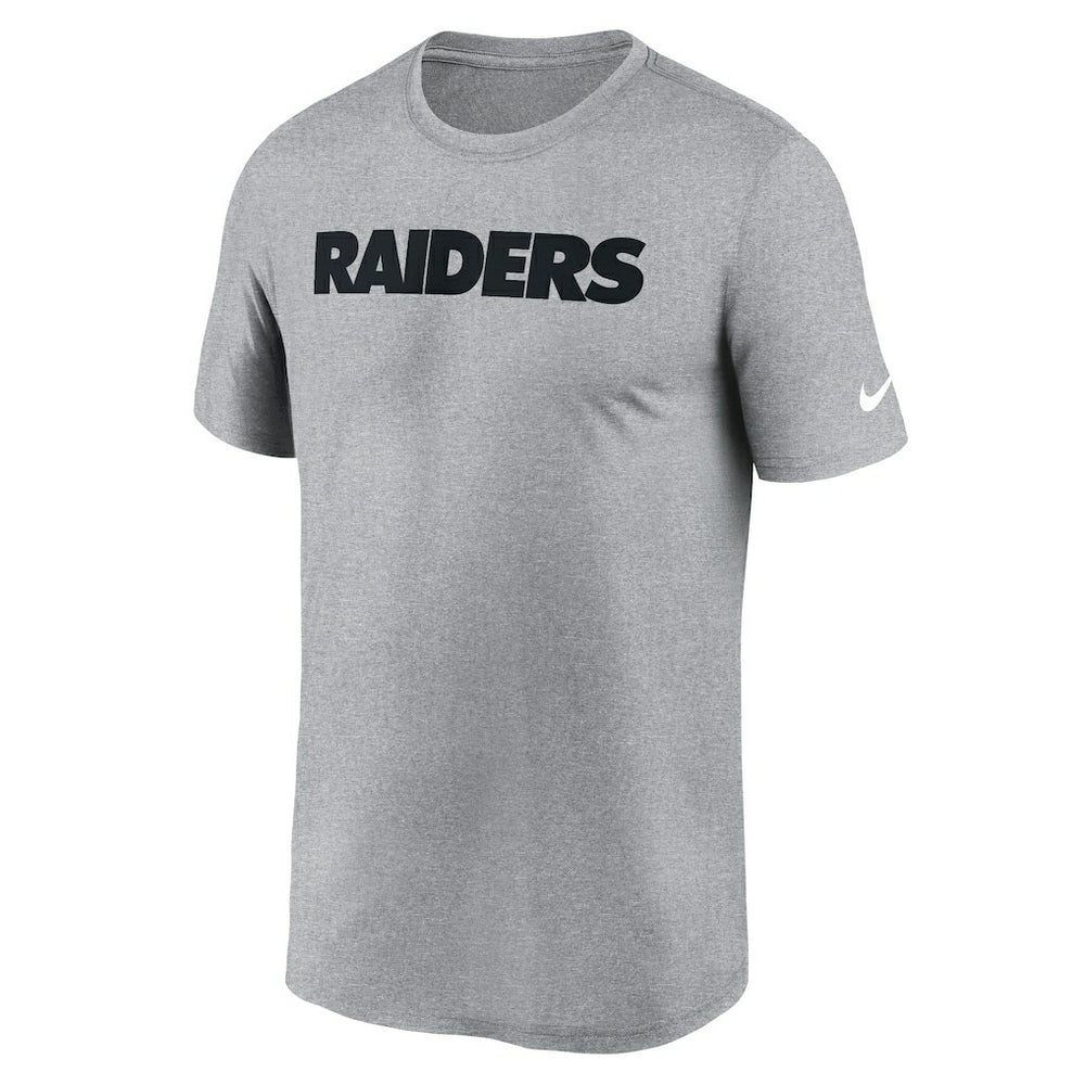Las Vegas Raiders Primetime Legend Wordmark Performance T-Shirt Heather Gray