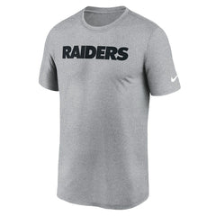 Las Vegas Raiders Primetime Legend Wordmark Performance T-Shirt Heather Gray