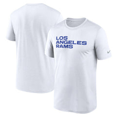 Los Angeles Rams Primetime Legend Wordmark Performance T-Shirt White