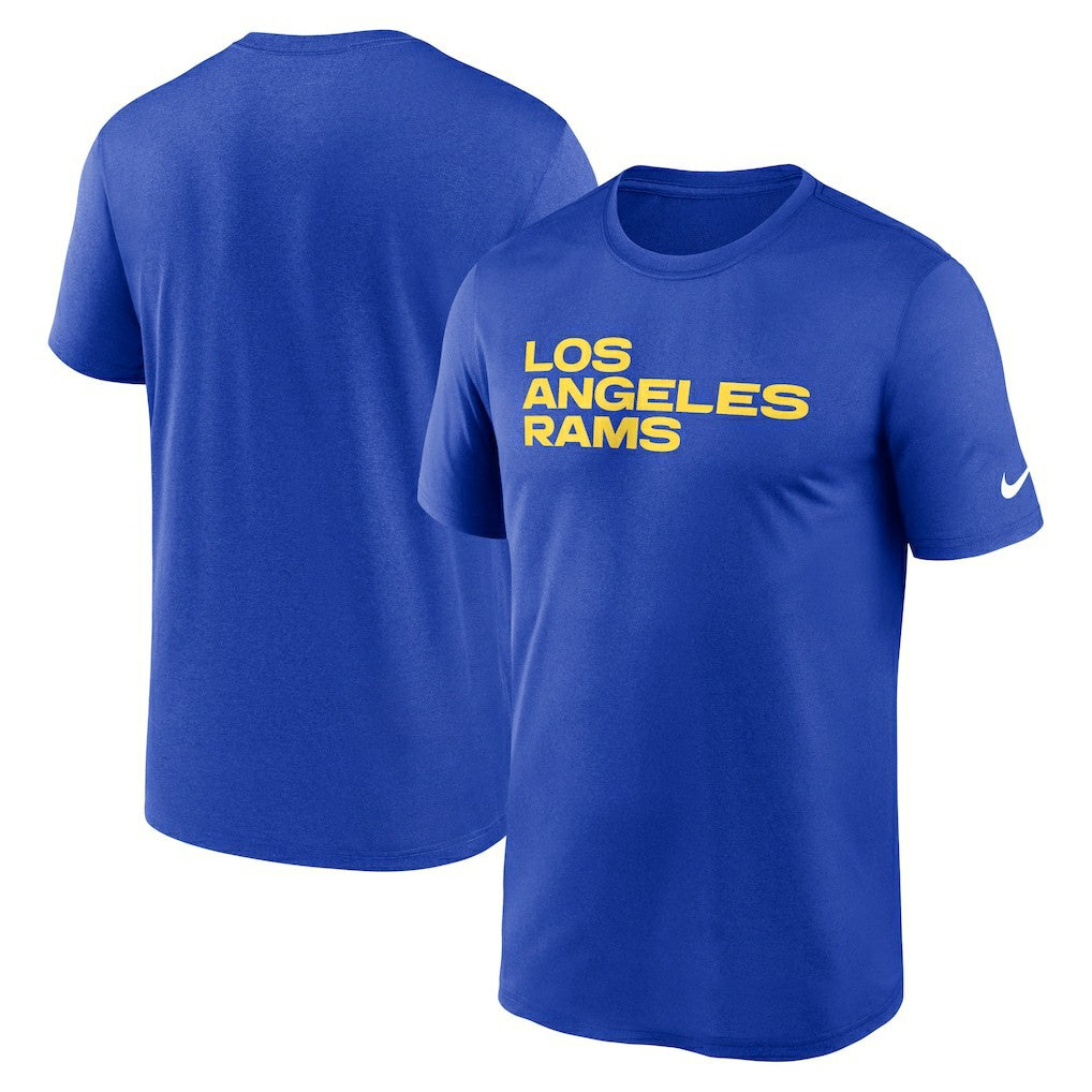 Los Angeles Rams Primetime Legend Wordmark Performance T-Shirt Royal