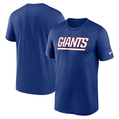 New York Giants Primetime Legend Wordmark Performance T-Shirt Royal