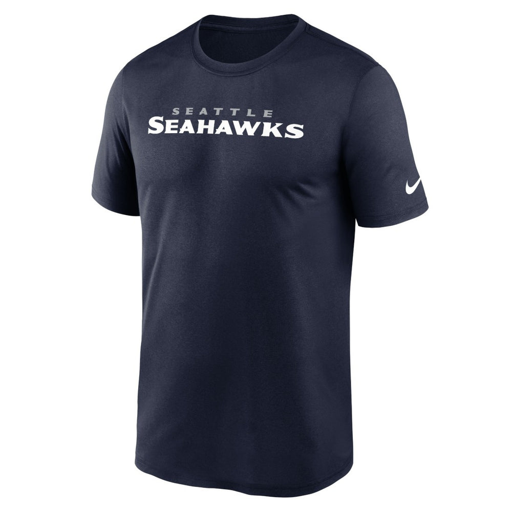 Seattle Seahawks Primetime Legend Wordmark Performance T-Shirt College Navy