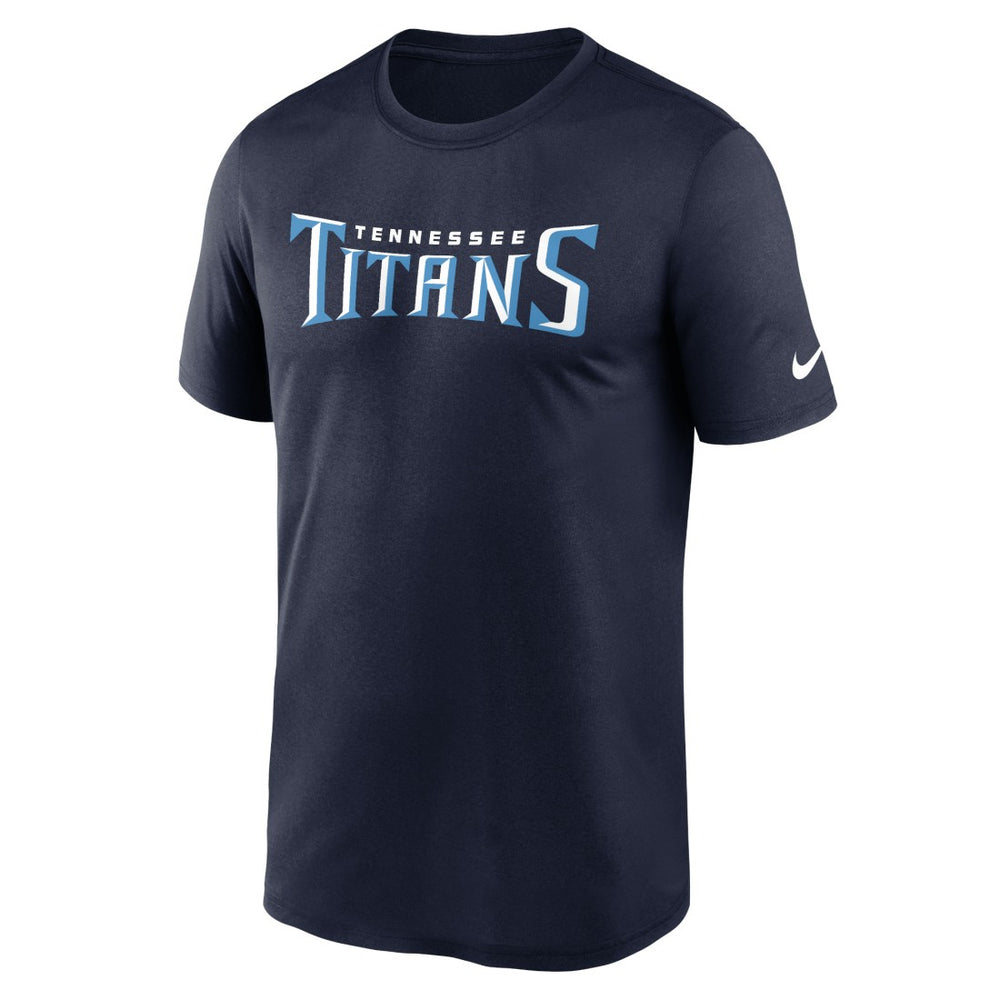 Tennessee Titans Primetime Legend Wordmark Performance T-Shirt Navy