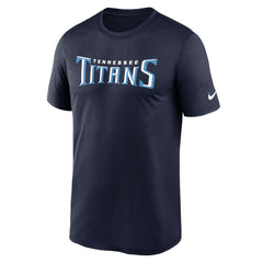 Tennessee Titans Primetime Legend Wordmark Performance T-Shirt Navy