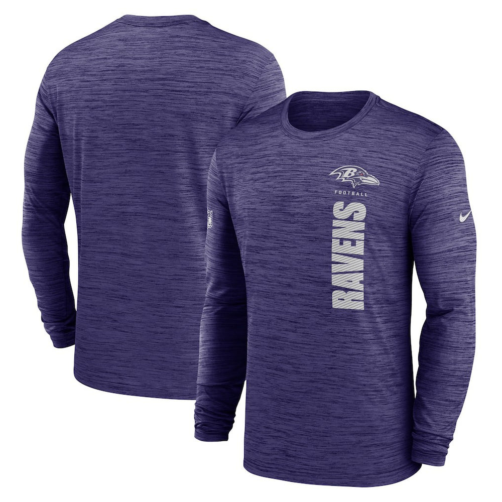 Baltimore Ravens Sideline Velocity Dri-FIT Long Sleeve T-Shirt Purple
