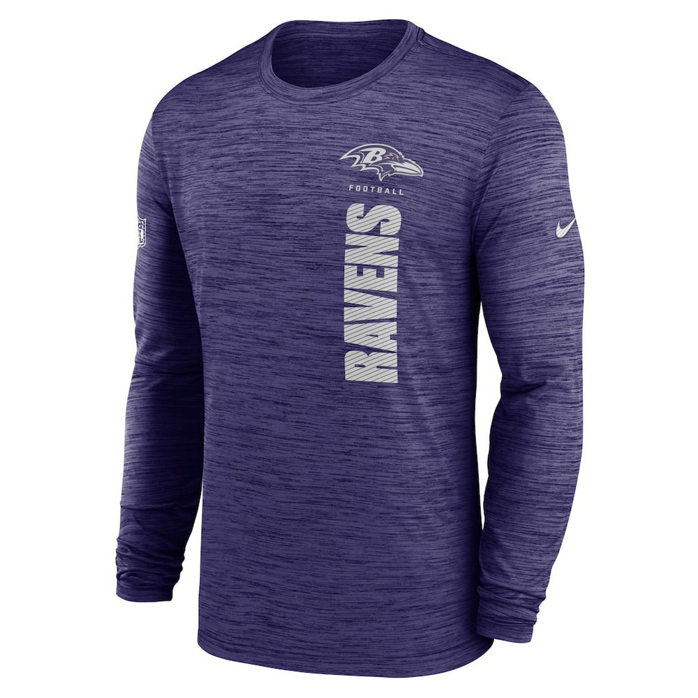 Baltimore Ravens Sideline Velocity Dri-FIT Long Sleeve T-Shirt Purple