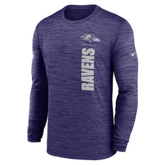 Baltimore Ravens Sideline Velocity Dri-FIT Long Sleeve T-Shirt Purple