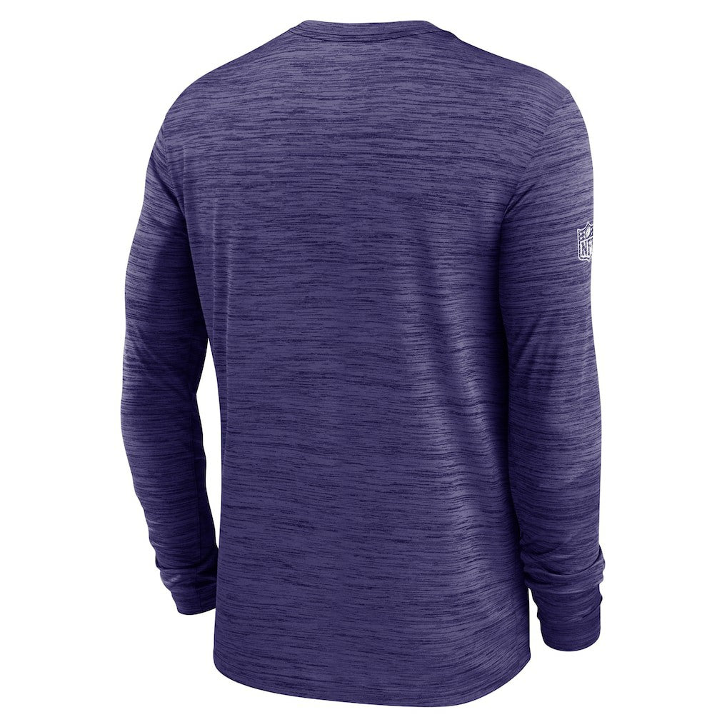 Baltimore Ravens Sideline Velocity Dri-FIT Long Sleeve T-Shirt Purple