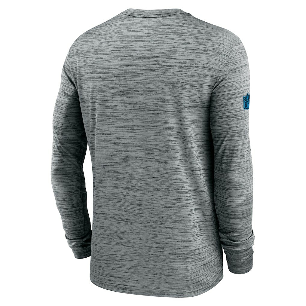 Carolina Panthers Sideline Velocity Dri-FIT Long Sleeve T-Shirt Gray