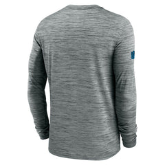 Carolina Panthers Sideline Velocity Dri-FIT Long Sleeve T-Shirt Gray