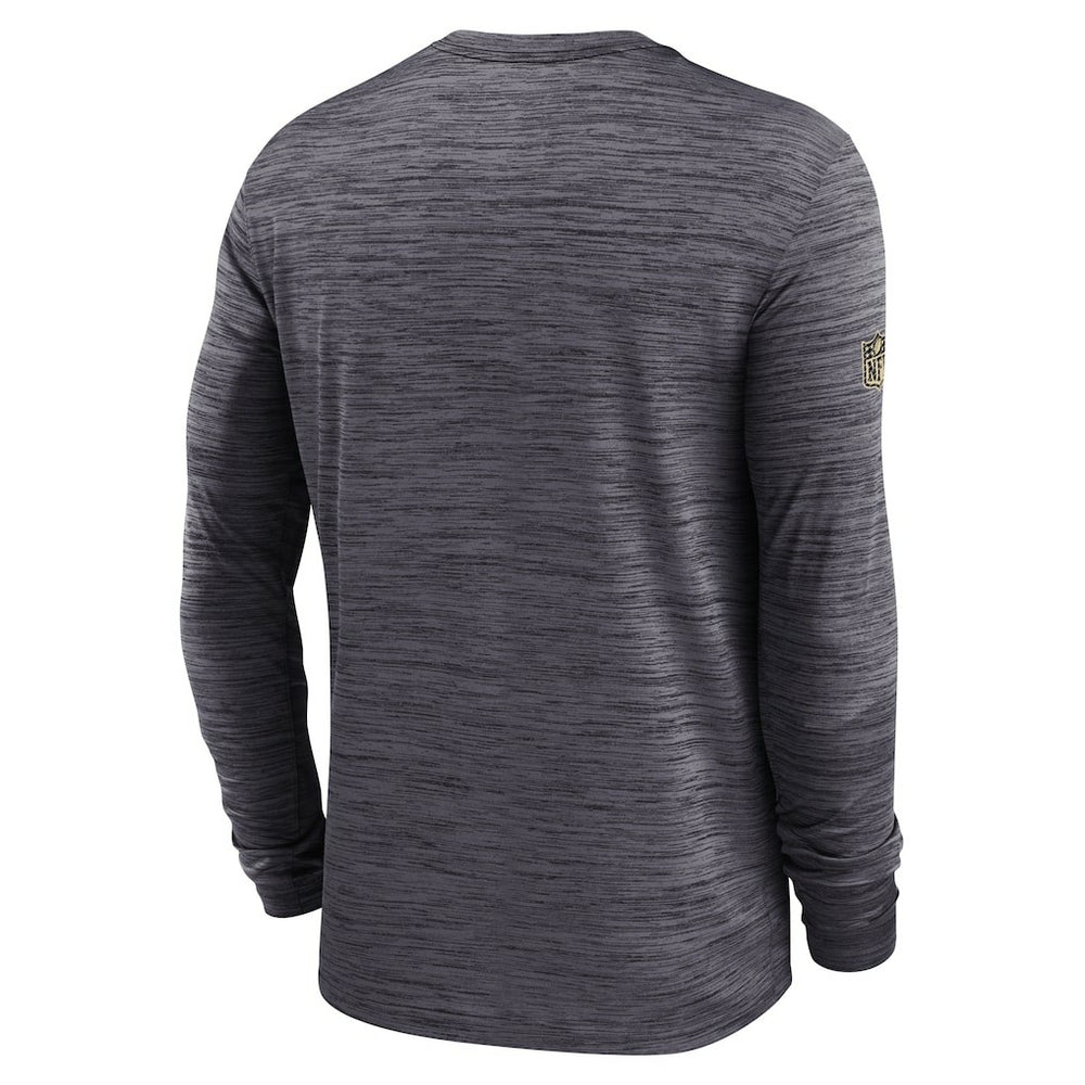 New Orleans Saints Sideline Velocity Dri-FIT Long Sleeve T-Shirt Black