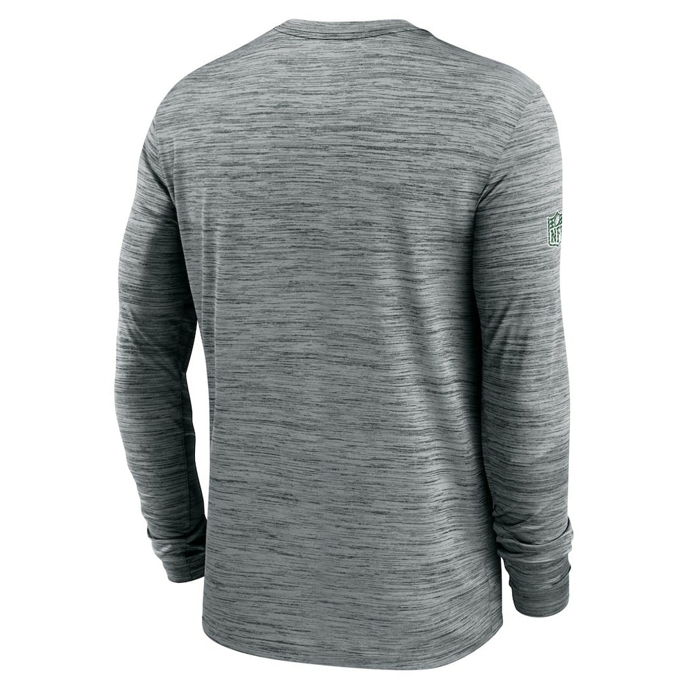 New York Jets Sideline Velocity Dri-FIT Long Sleeve T-Shirt Gray