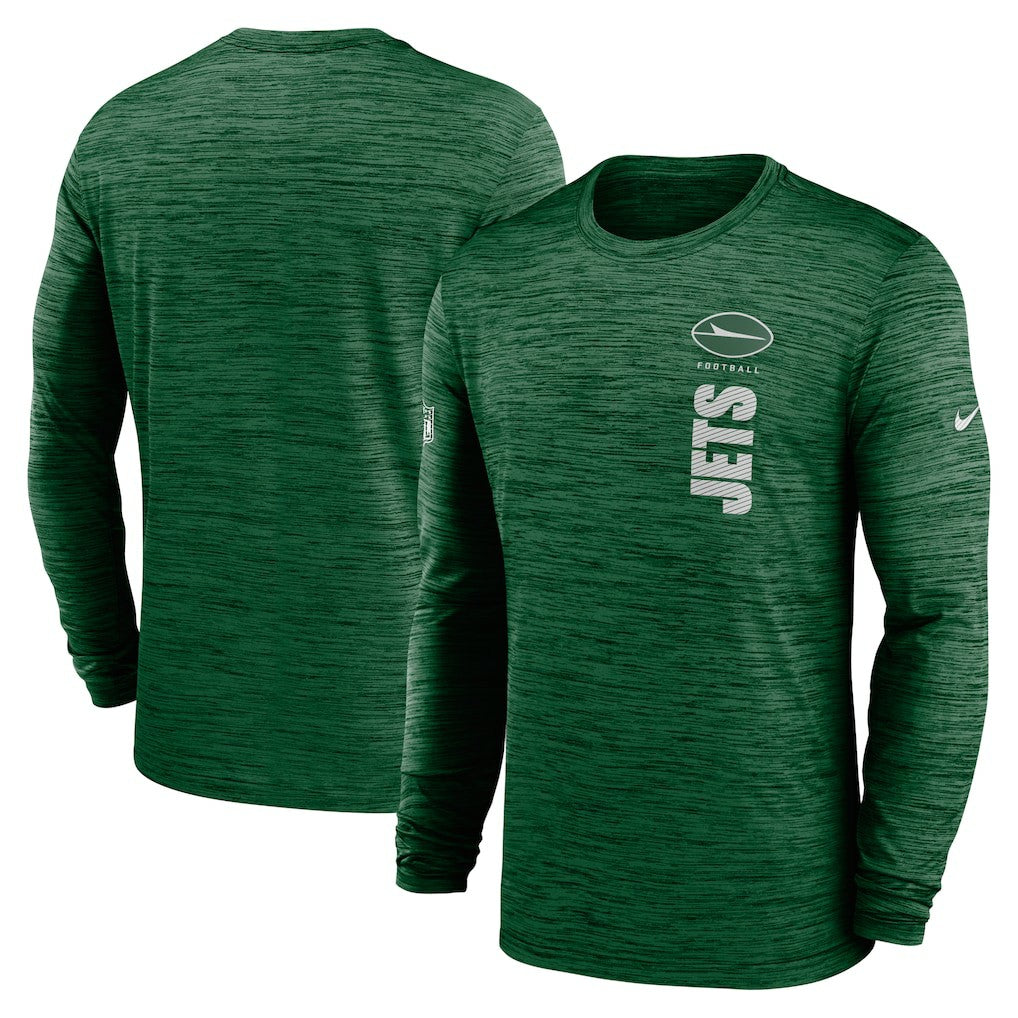 New York Jets Sideline Velocity Dri-FIT Long Sleeve T-Shirt Green