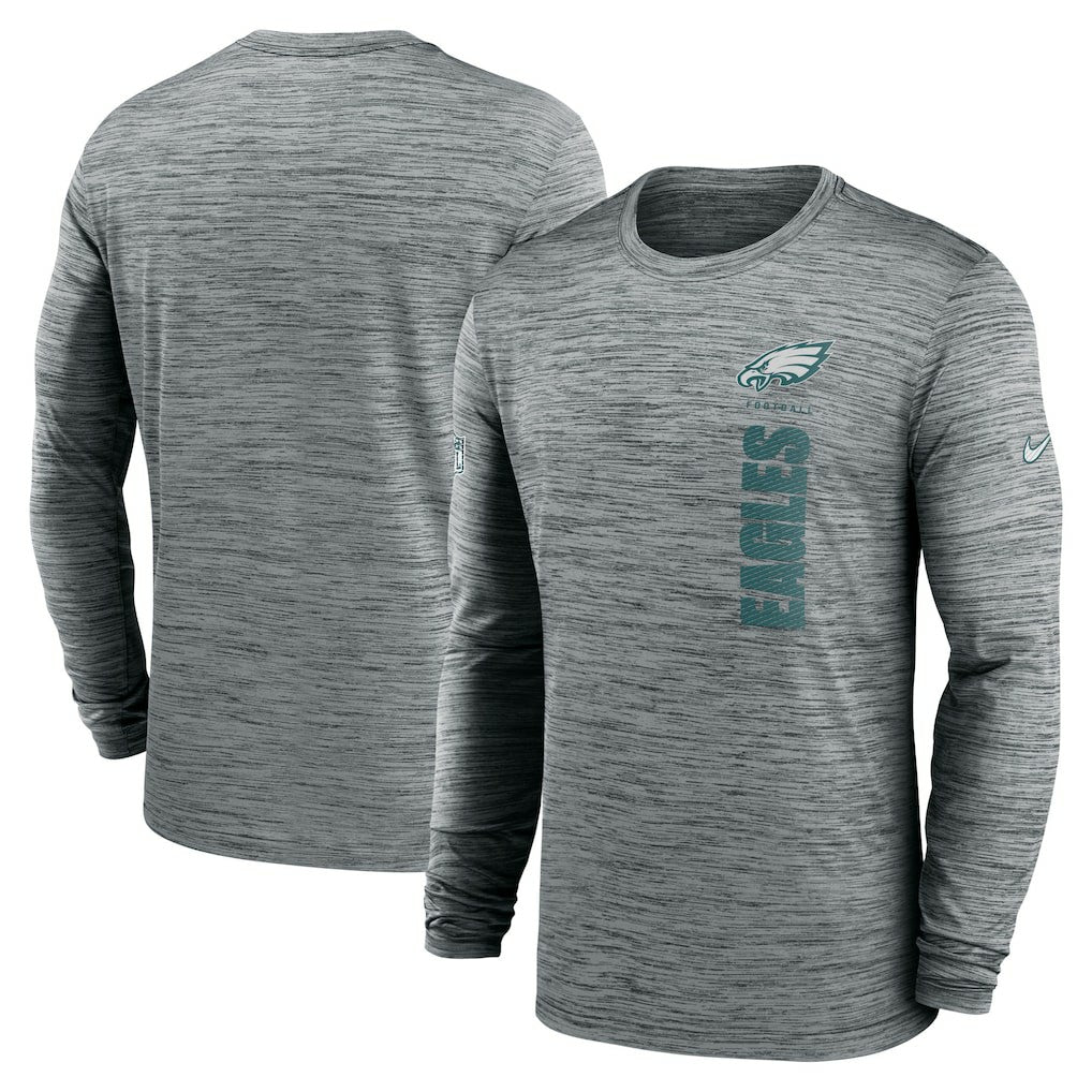 Philadelphia Eagles Sideline Velocity Dri-FIT Long Sleeve T-Shirt Gray