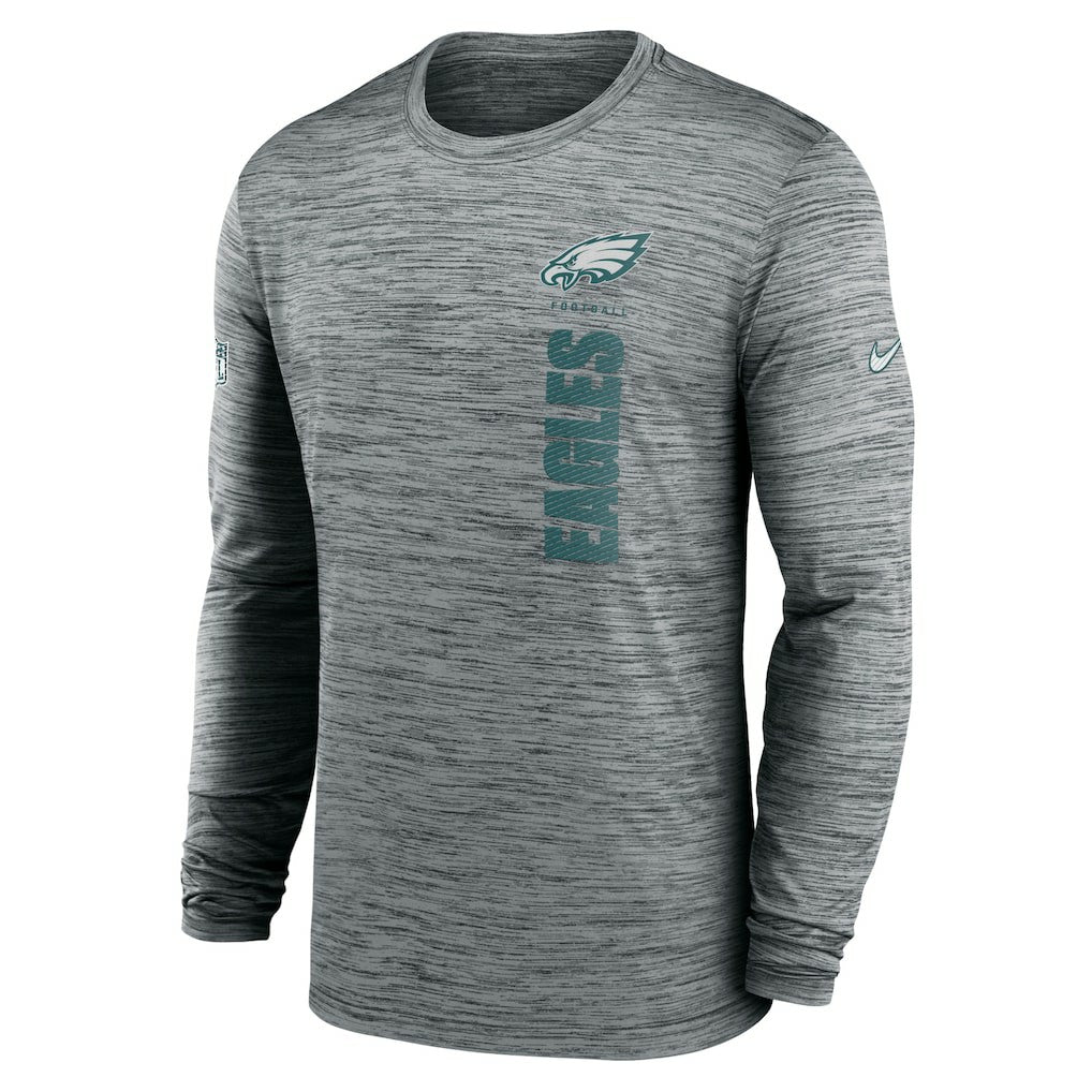 Philadelphia Eagles Sideline Velocity Dri-FIT Long Sleeve T-Shirt Gray