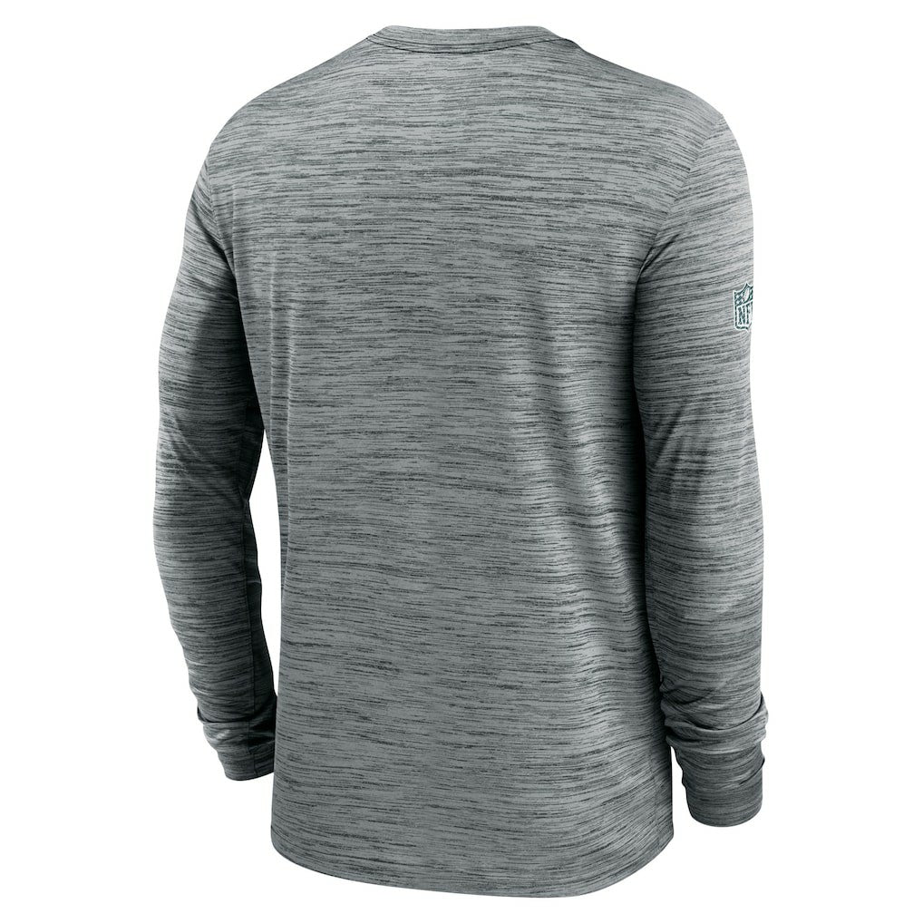 Philadelphia Eagles Sideline Velocity Dri-FIT Long Sleeve T-Shirt Gray