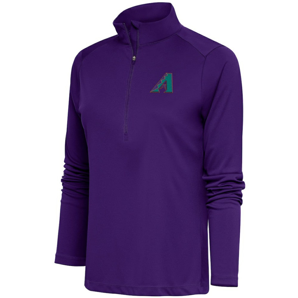 Arizona Diamondbacks Antigua Women's Cooperstown Tribute Half-Zip Pullover Top - Purple Pullover