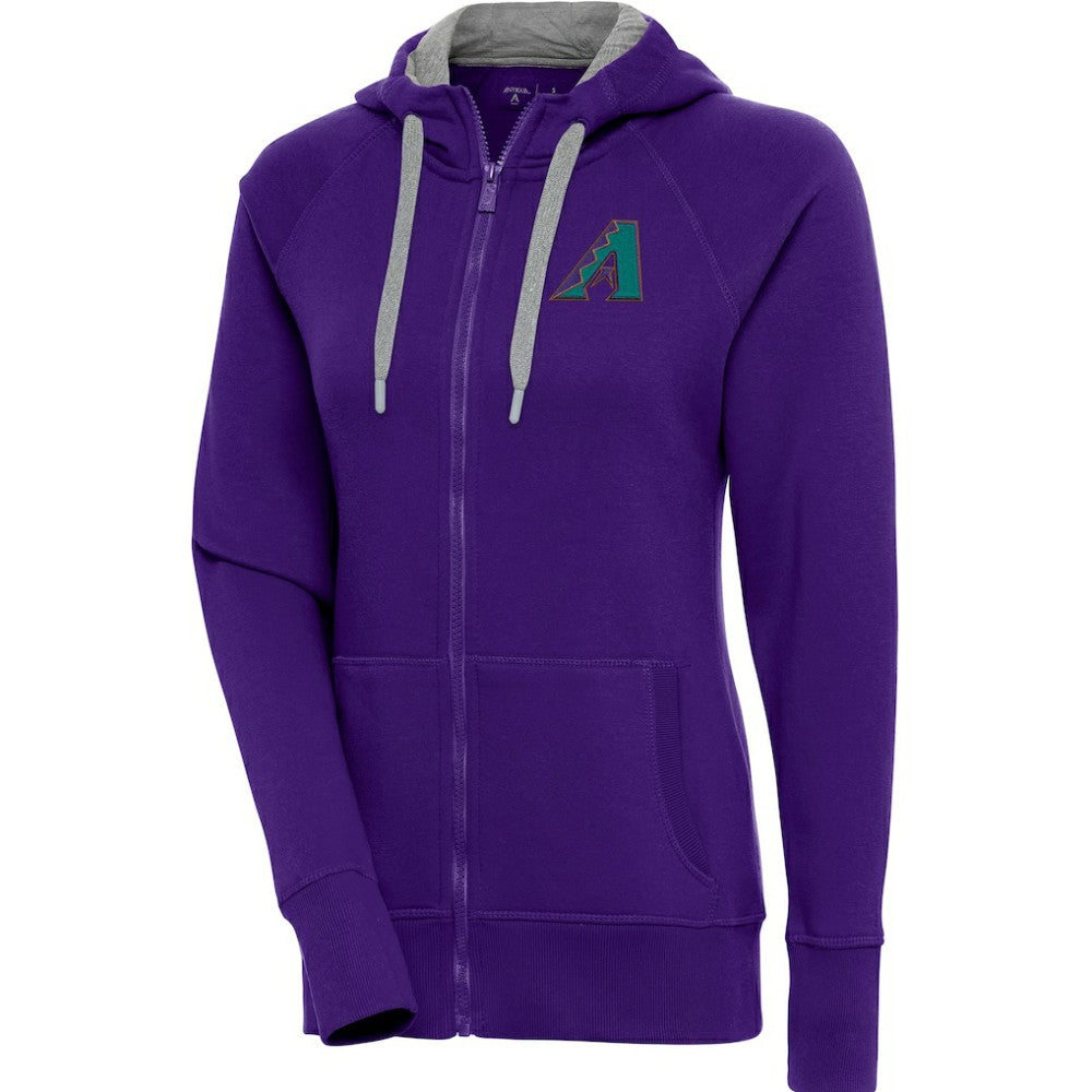 Arizona Diamondbacks Antigua Women's Cooperstown Victory Full-Zip Hoodie - Purple Hoodies