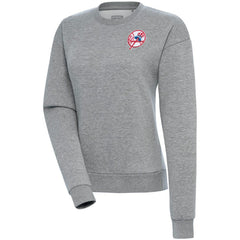 New York Yankees Antigua Women's Cooperstown Victory Crewneck Pullover Sweatshirt - Heather Gray Pullover