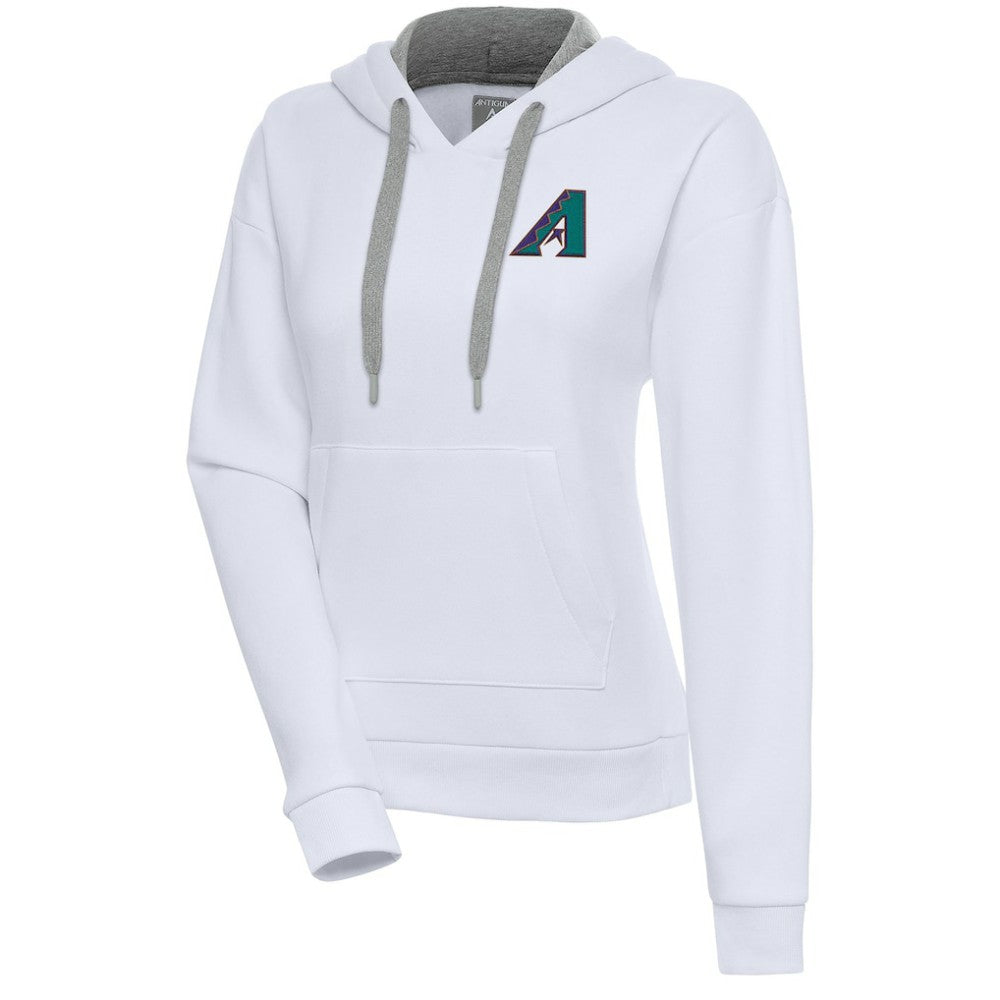 Arizona Diamondbacks Antigua Women's Cooperstown Victory Pullover Hoodie - White Hoodies