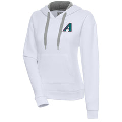 Arizona Diamondbacks Antigua Women's Cooperstown Victory Pullover Hoodie - White Hoodies
