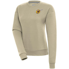 San Diego Padres Antigua Women's Cooperstown Victory Crewneck Pullover Sweatshirt - Khaki Pullover