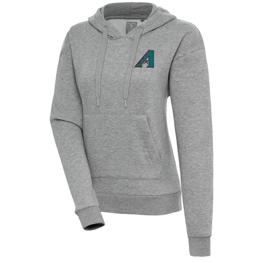 Arizona Diamondbacks Antigua Women's Cooperstown Victory Pullover Hoodie - Heather Gray Hoodies