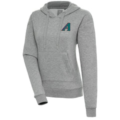 Arizona Diamondbacks Antigua Women's Cooperstown Victory Pullover Hoodie - Heather Gray Hoodies