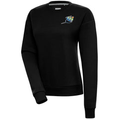Tampa Bay Rays Antigua Women's Cooperstown Victory Crewneck Pullover Sweatshirt - Black Pullover