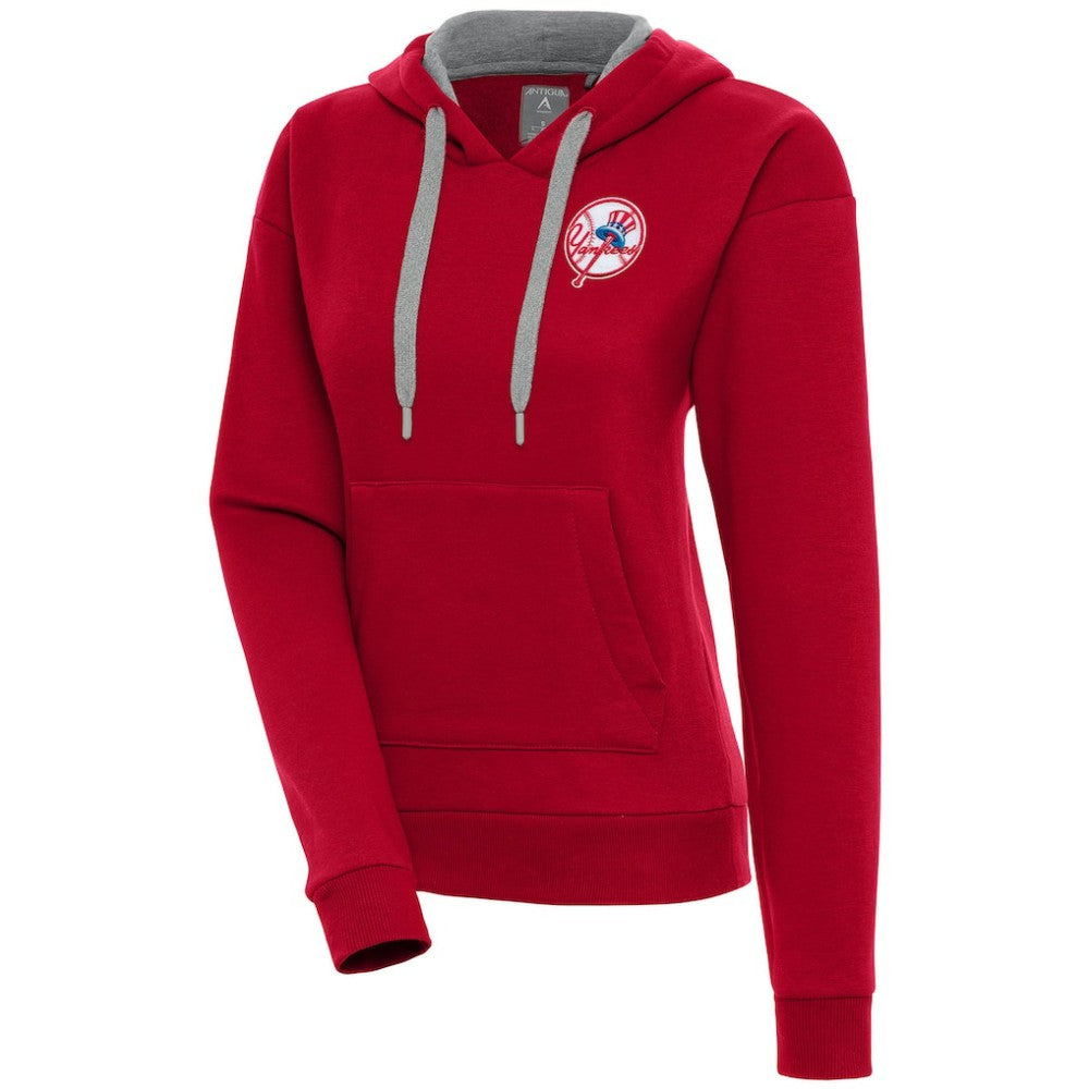 New York Yankees Antigua Women's Cooperstown Victory Pullover Hoodie - Red Hoodies