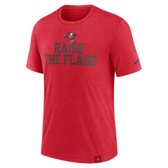 Tampa Bay Buccaneers Blitz Tri-Blend T-Shirt Heather Red