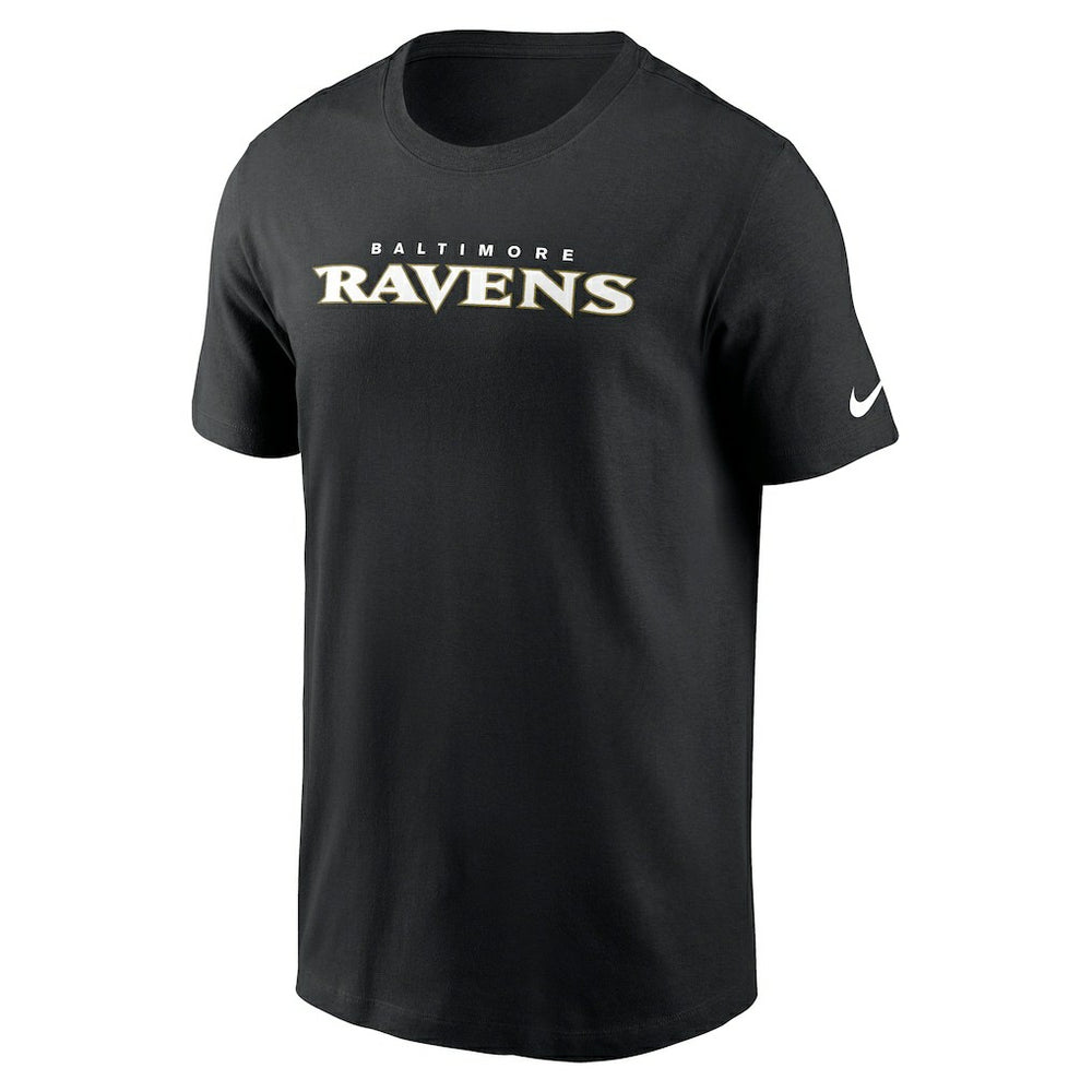Baltimore Ravens Primetime Wordmark Essential T-Shirt Black