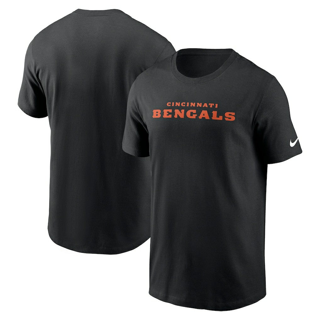Cincinnati Bengals Primetime Wordmark Essential T-Shirt Black