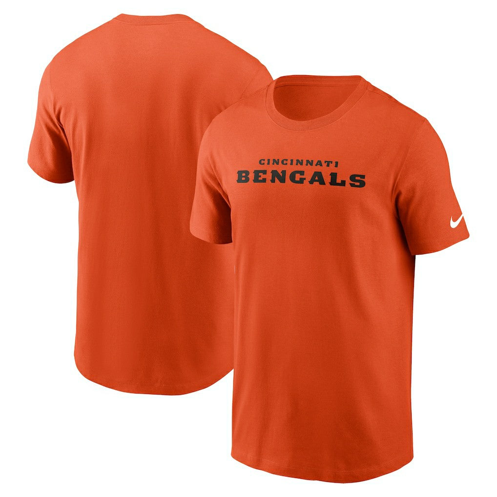Cincinnati Bengals Primetime Wordmark Essential T-Shirt Orange