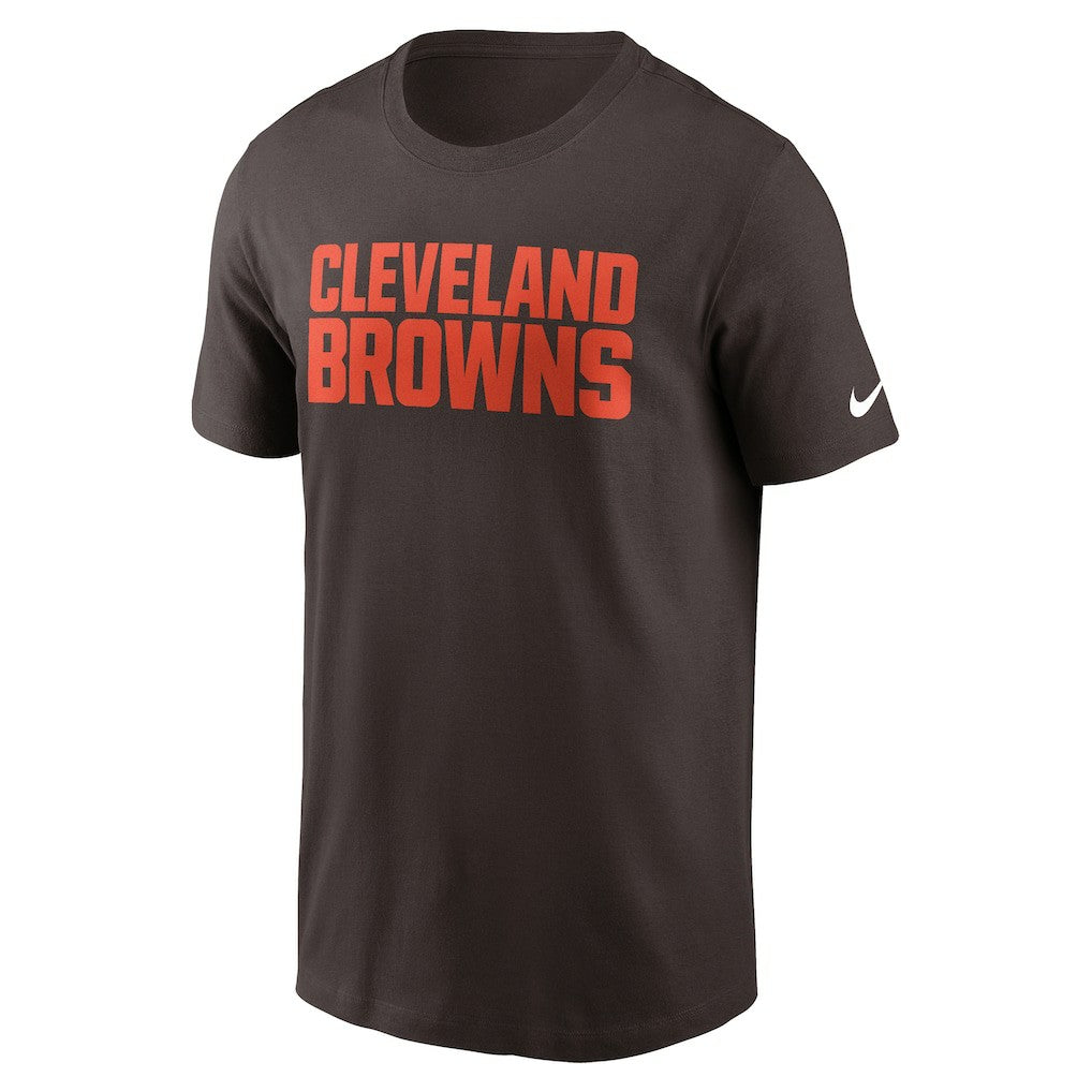 Cleveland Browns Primetime Wordmark Essential T-Shirt Brown