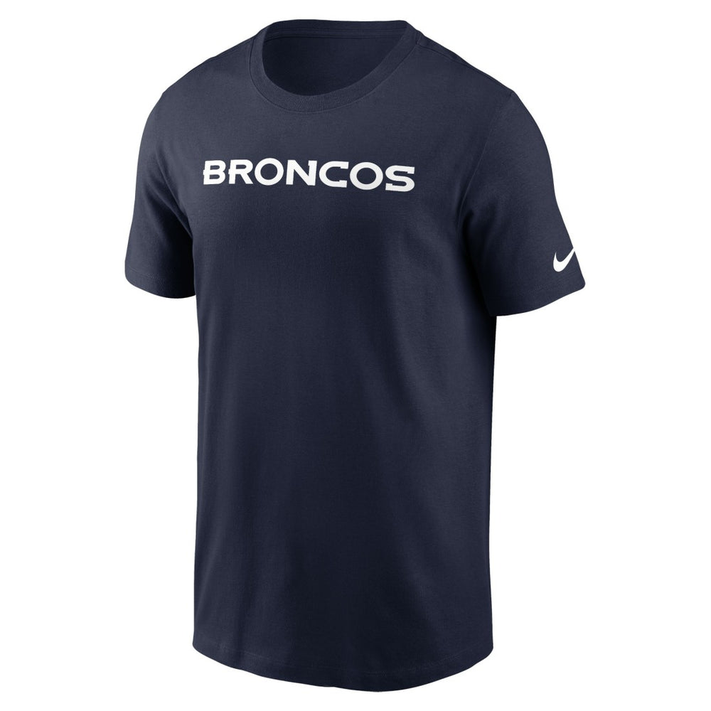 Denver Broncos Primetime Wordmark Essential T-Shirt Navy