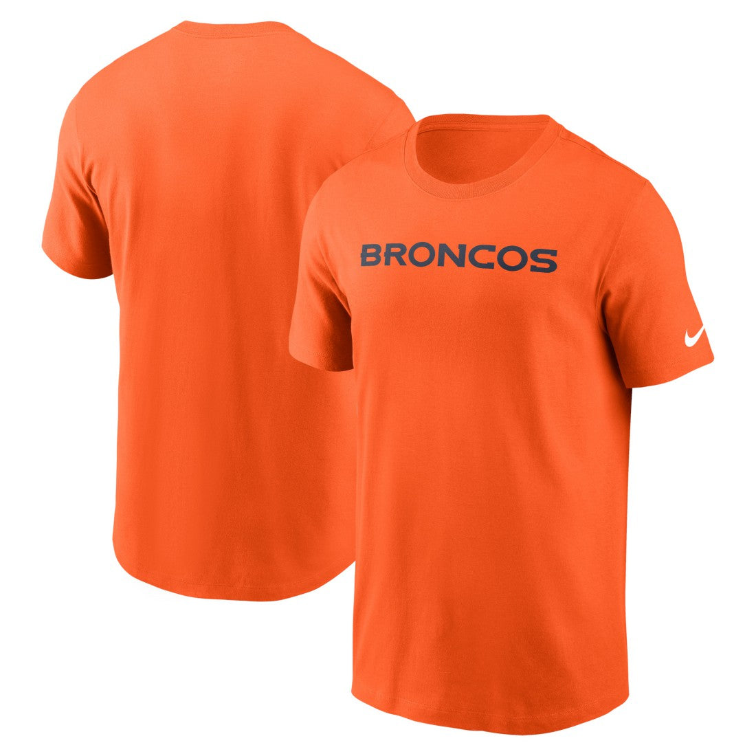 Denver Broncos Primetime Wordmark Essential T-Shirt Orange