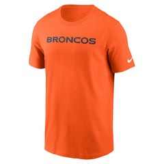 Denver Broncos Primetime Wordmark Essential T-Shirt Orange
