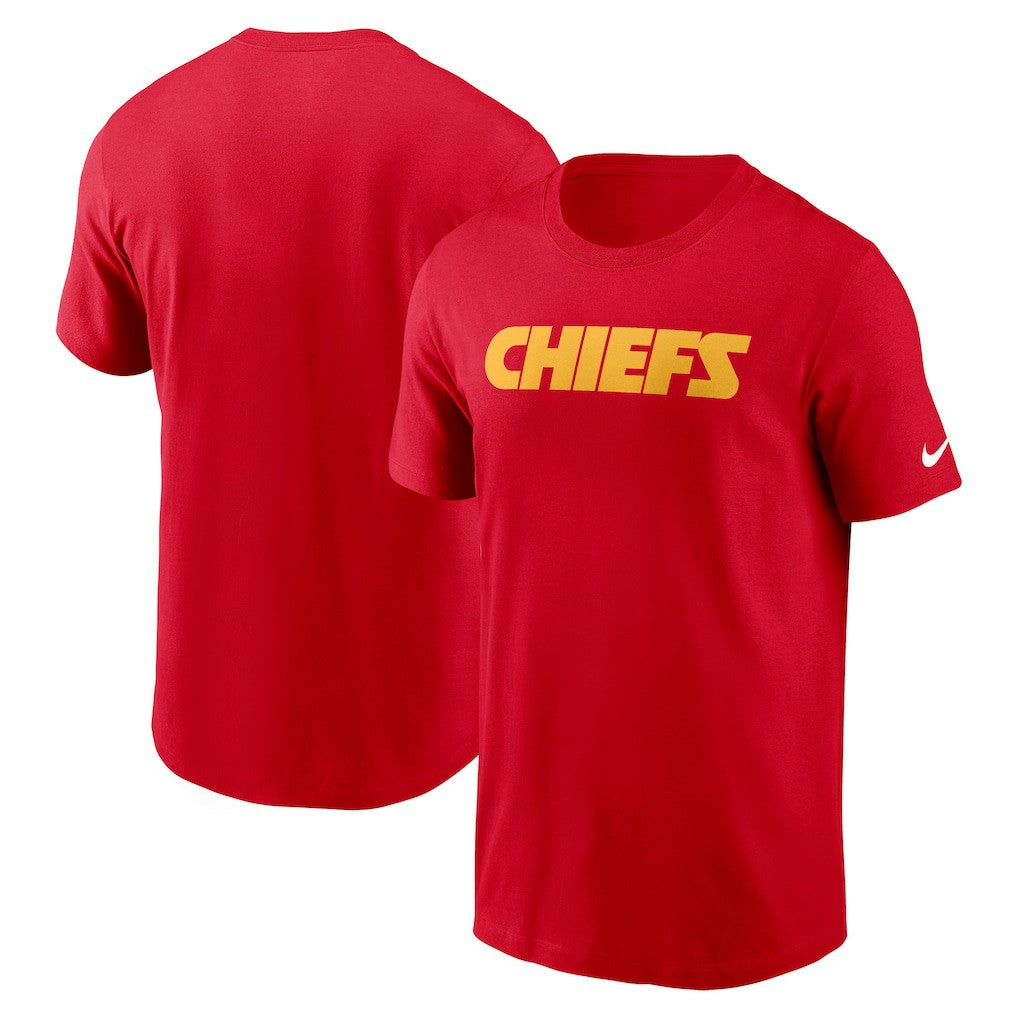 Kansas City Chiefs Primetime Wordmark Essential T-Shirt Red