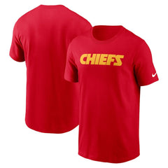 Kansas City Chiefs Primetime Wordmark Essential T-Shirt Red